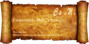 Csernoch Márton névjegykártya