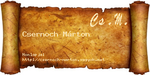Csernoch Márton névjegykártya